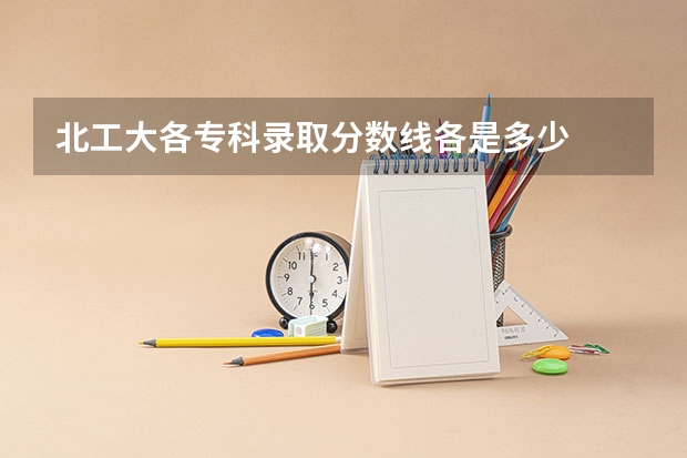 北工大各专科录取分数线各是多少