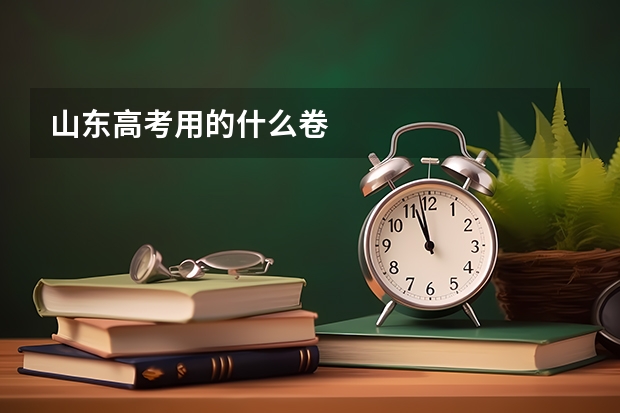 山东高考用的什么卷