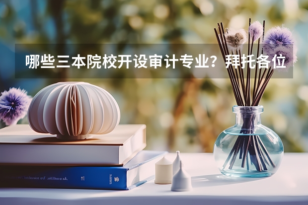 哪些三本院校开设审计专业？拜托各位大神