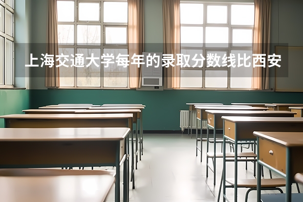 上海交通大学每年的录取分数线比西安交通大学高的原因是什么？