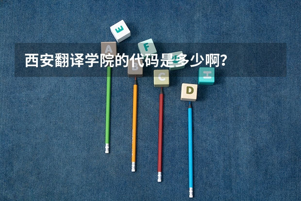 西安翻译学院的代码是多少啊？
