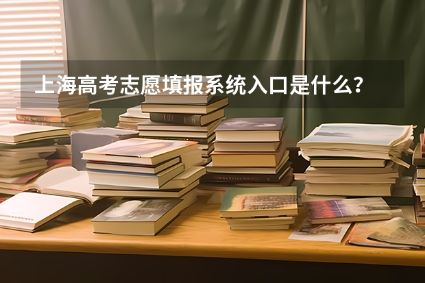 上海高考志愿填报系统入口是什么?