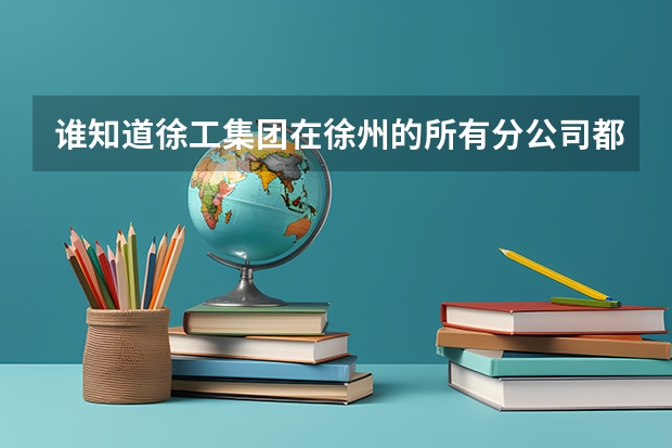 谁知道徐工集团在徐州的所有分公司都有哪些啊？待遇方面的排名怎么样？ 是不是只要是徐工的分公司待遇都好