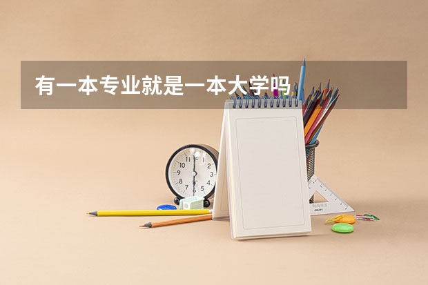有一本专业就是一本大学吗