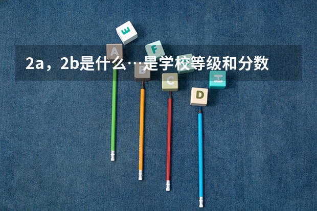 2a，2b是什么…是学校等级和分数线等级的区别吗