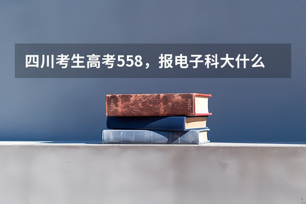 四川考生高考558，报电子科大什么专业呀