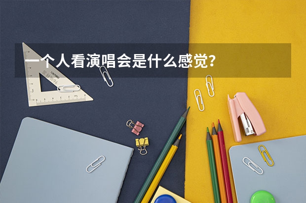 一个人看演唱会是什么感觉？