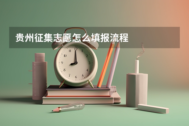 贵州征集志愿怎么填报流程