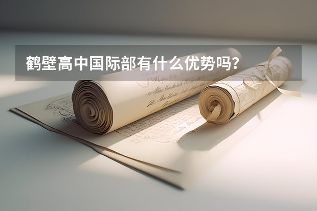 鹤壁高中国际部有什么优势吗？