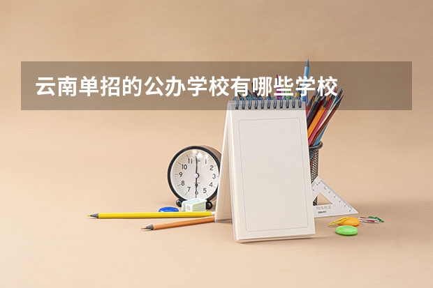 云南单招的公办学校有哪些学校