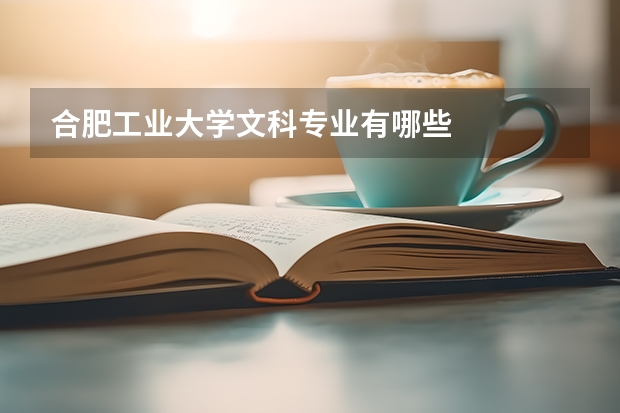 合肥工业大学文科专业有哪些