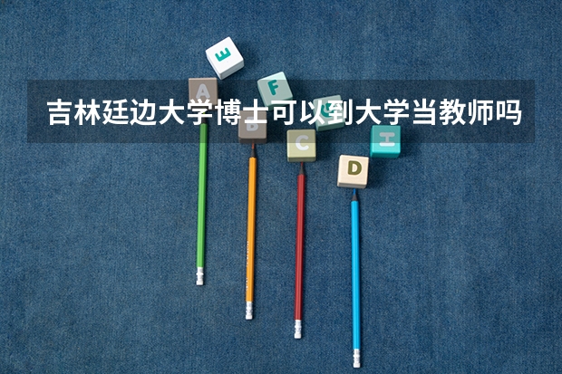 吉林廷边大学博士可以到大学当教师吗？