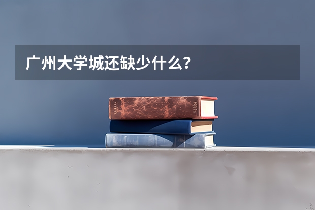 广州大学城还缺少什么？