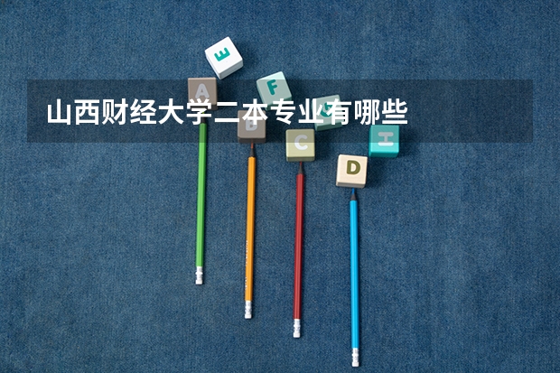 山西财经大学二本专业有哪些