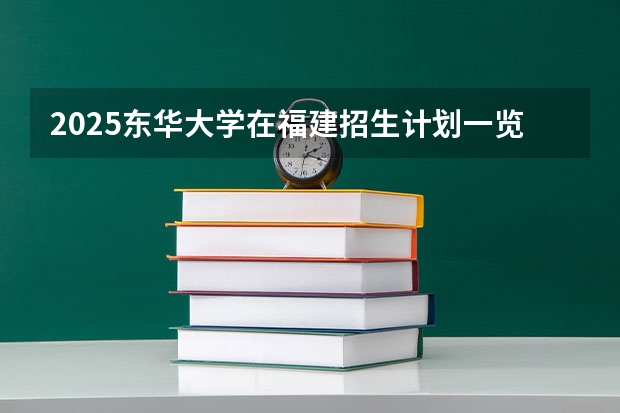 2025东华大学在福建招生计划一览表