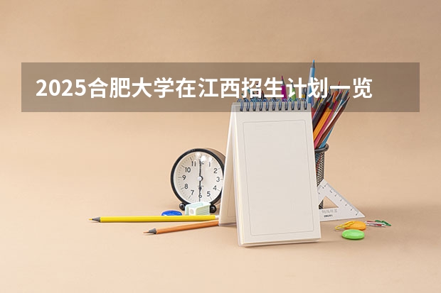 2025合肥大学在江西招生计划一览表