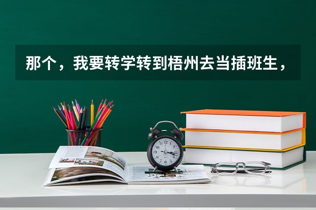 那个，我要转学..转到梧州去当插班生，什么好的高中会收？那个，我成绩在广东不差，只是不能参加高考才转