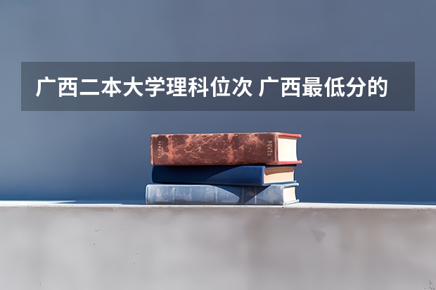 广西二本大学理科位次 广西最低分的二本大学