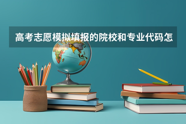 高考志愿模拟填报的院校和专业代码怎么填
