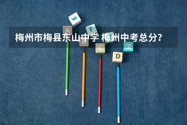 梅州市梅县东山中学 梅州中考总分？
